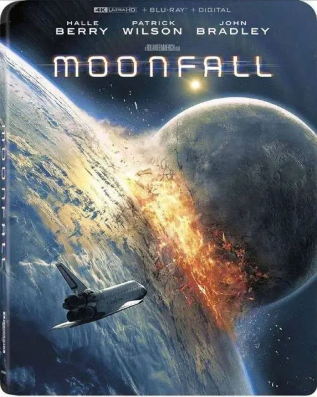 名称：月球陨落 4K(2160P)描述：Moonfall影片年代：2022影片产地：美国对白语音：英语影片字幕：中字外挂字幕电影简介：月球开始偏离轨道，离撞上地球的时间线越来越近，危机时刻，美国国防部提出使用核弹，来让月球重新回到正常轨道