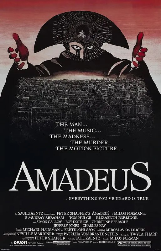 名称：莫扎特传 Amadeus (1984)描述：本片从一个宫廷乐师萨里埃利的角度，为我们呈现了天才莫扎特的一生