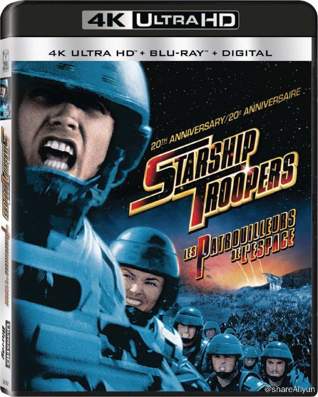 名称：星河战队[4K蓝光][DTS+杜比全景声]1997.2160p.BluRay.REMUX描述：高中生瑞科（卡斯帕•凡•迪恩 Casper Van Dien 饰）毕业后，在女友卡门（丹妮丝•理查兹 Denise Richards 饰）的鼓动下，违背了父亲的意志，加入了机械化步兵学院，卡门亦加入了海军学院