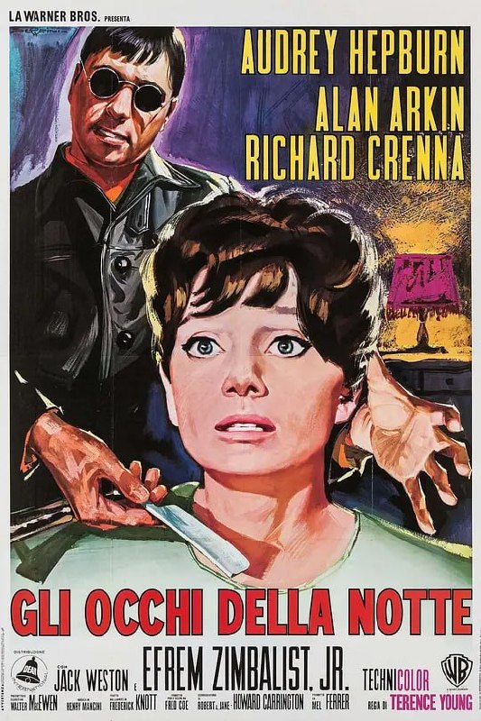 名称：盲女惊魂记 Wait Until Dark (1967)描述：盲女苏茜和丈夫下飞机时，代一位旅客保管一个绒毛玩具