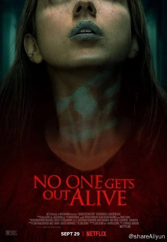 名称：诡屋惊魂 No One Gets Out Alive (2021) 4K HDR 内封多国语 【惊悚恐怖片】描述：安巴尔是一名追寻美国梦的移民，但在被迫住进一栋寄宿公寓后，她发现自己陷入了一场无法逃脱的噩梦