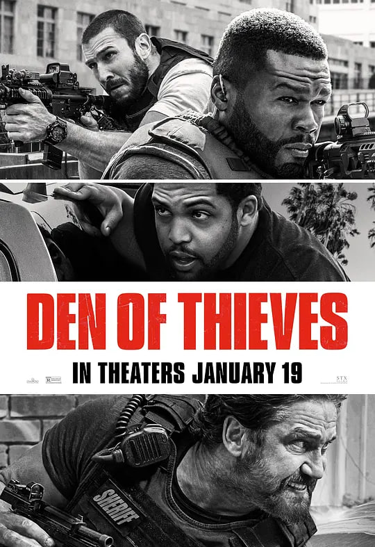 名称：贼巢 Den of Thieves (2018)描述：从未被劫的银行，三千万无记认钞票，引爆连环盗计