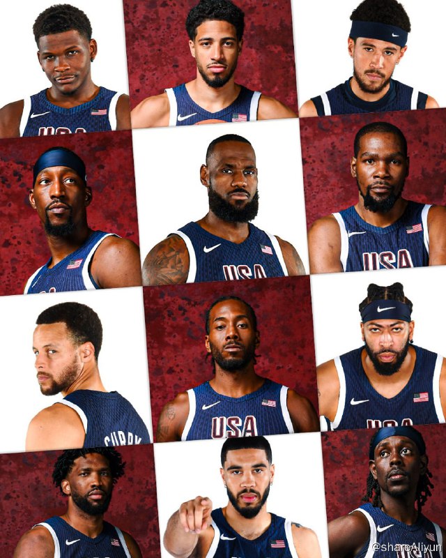 名称：美国男篮VS加拿大男篮 巴黎奥运会热身赛 【7月11日 】描述：美国男篮首发：库里，霍勒迪，布克，勒布朗，恩比德加拿大队首发：SGA，穆雷，狄龙，巴雷特，鲍威尔链接：