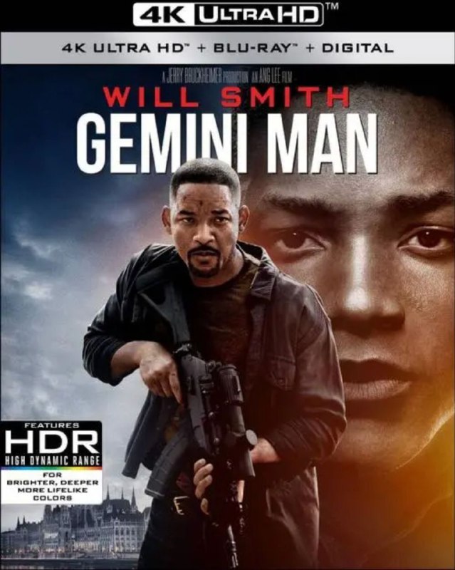 名称：双子杀手 4K(2160P)                     REMUX (蓝光 原盘)描述：Gemini Man影片年代：2019影片产地：美国对白语音：英语影片字幕：中字外挂字幕电影简介：51岁的美国国防情报局顶级特工亨利·布罗根（威尔·史密斯饰）打算做完最后一个任务后退休